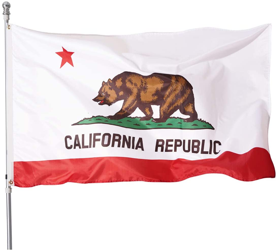 Homissor California Republic State Bear Flag 3x5- Calif CA State Flag ...