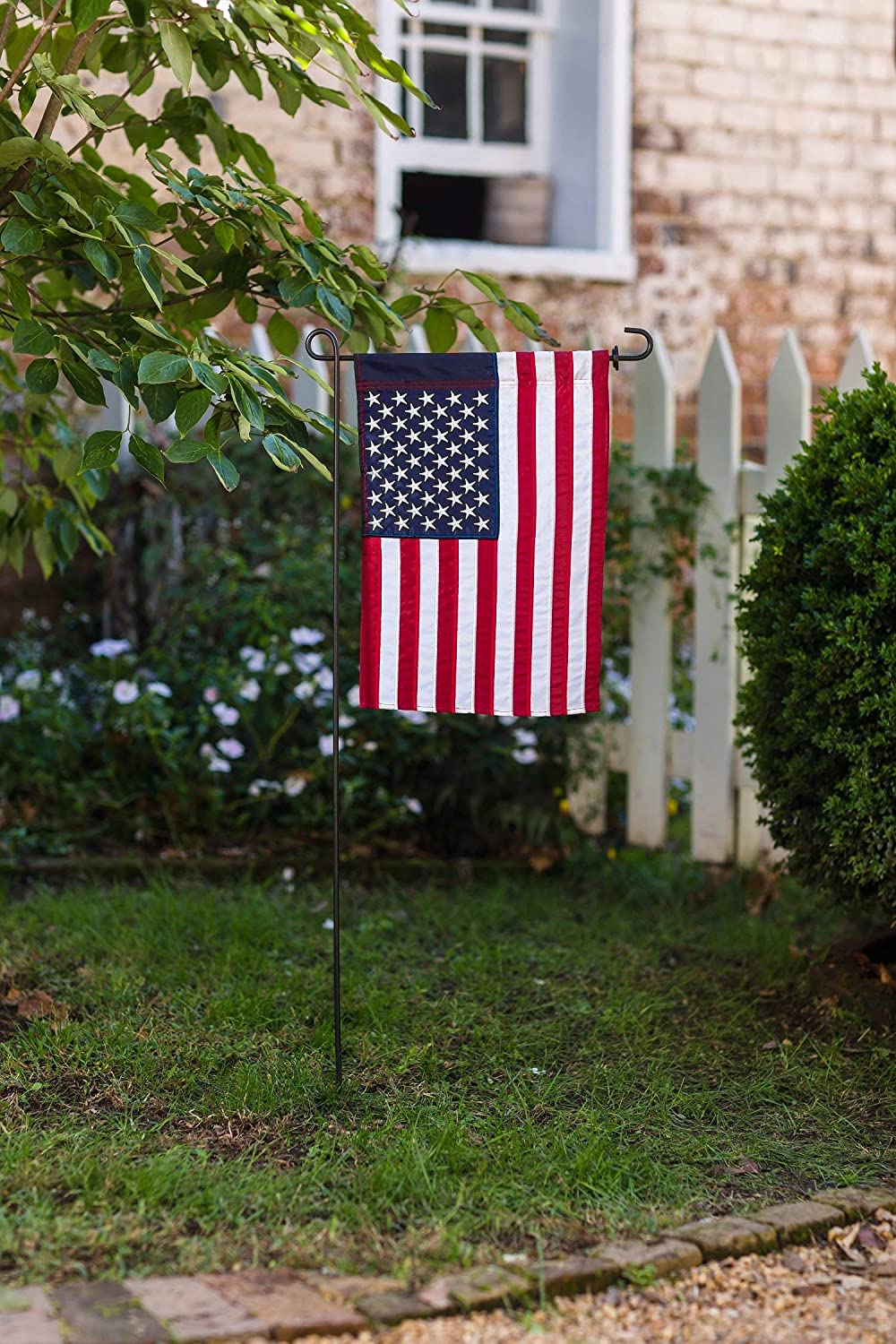 American Flag Garden Size Applique Flag - 12.5 x 18 Inches Outdoor