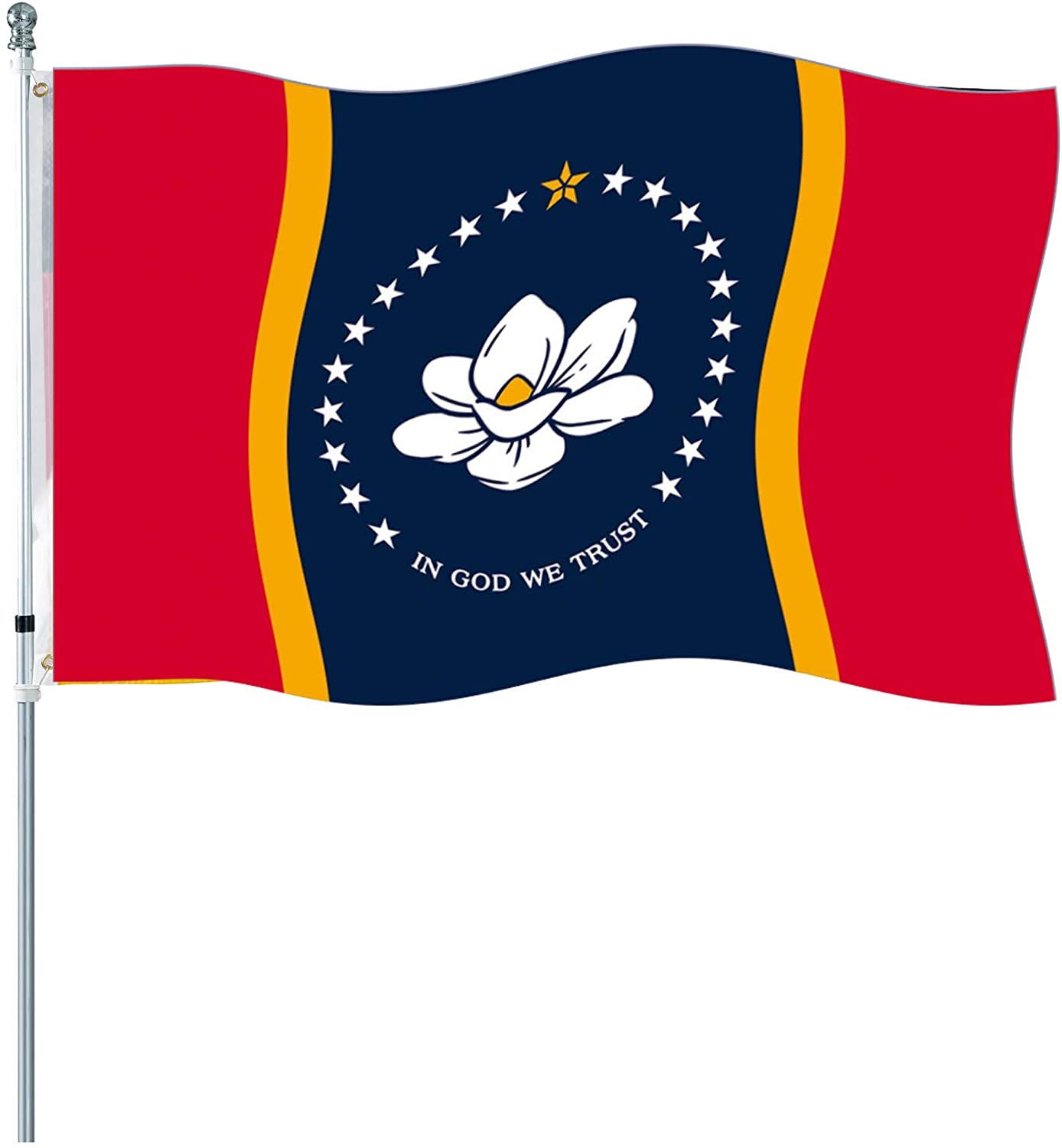 New Mississippi State Flag 3x5 Outdoor In God We Trust Flag Magnolia Flag